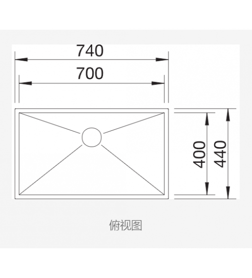 Blanco铂浪高ZEROX 700-U手工不锈钢水槽 深度185mm